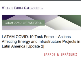 Latam Covid-19 Task Force: Acciones que afectan los proyectos de energía e infraestructura en América Latina